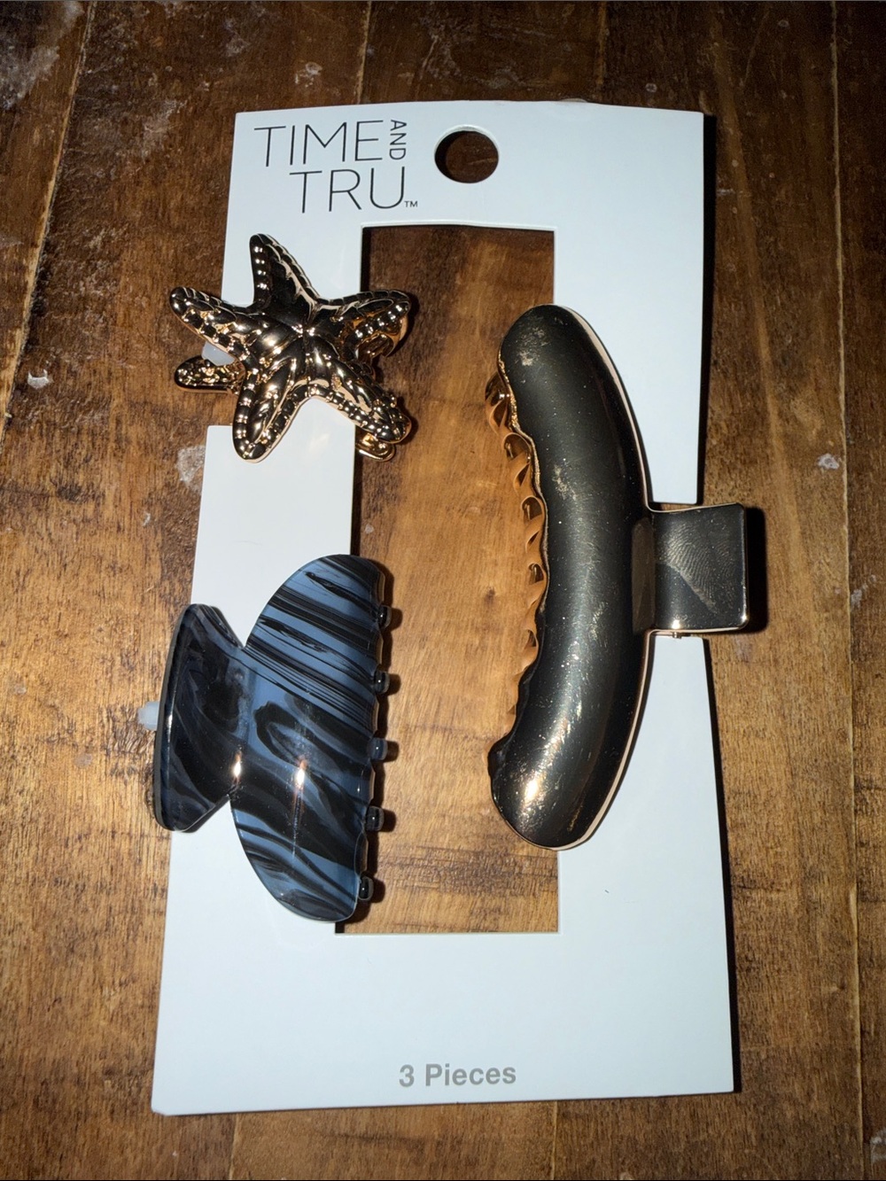 Time And Tru 3 Piece Claw Clip Set